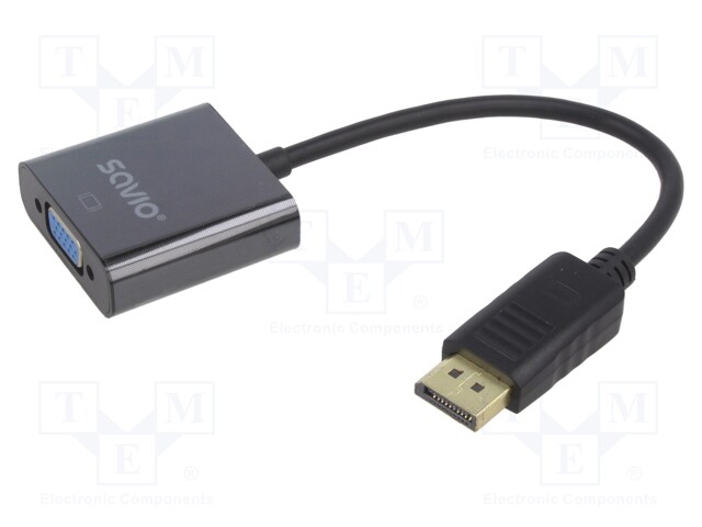 Converter; DisplayPort 1.1; 0.2m; black; Features: Full HD