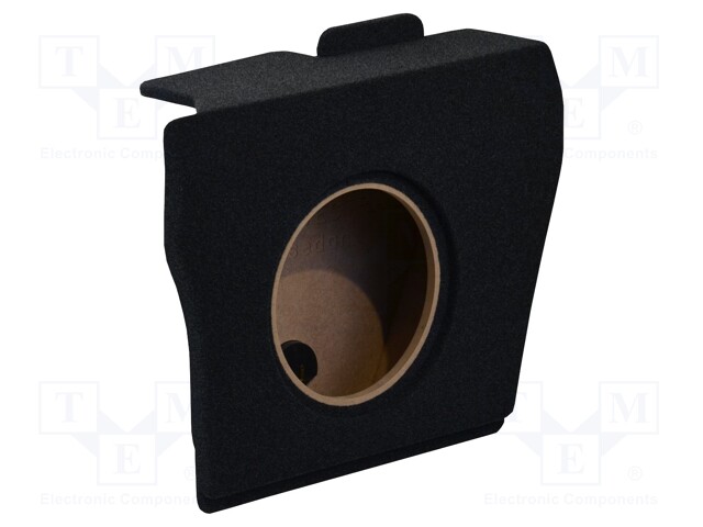 Car loudspeaker enclosure; MDF; black melange; textil; 17l; 250mm