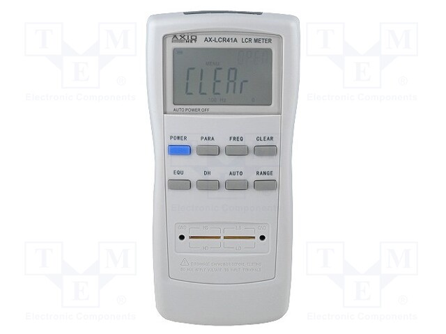 LCR meter; LCD 5 digits; 3x/s; 0,0001÷9,999MΩ; R accuracy: ±0,3%