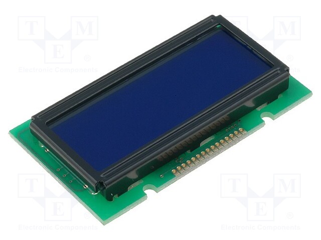 Display: LCD; alphanumeric; STN Negative; 12x2; blue; LED; PIN: 15