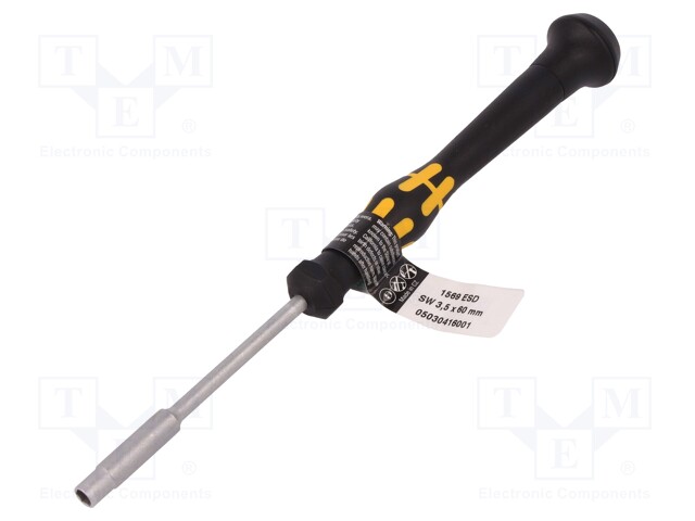 Screwdriver; hex socket; precision,ESD; Blade length: 60mm