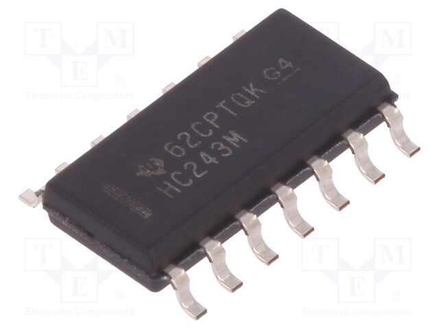 IC: digital; 3-state,line driver; Channels: 4; SMD; SO14; Series: HC