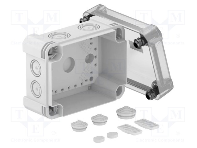 Enclosure: junction box; X: 151mm; Y: 167mm; Z: 87mm; polycarbonate