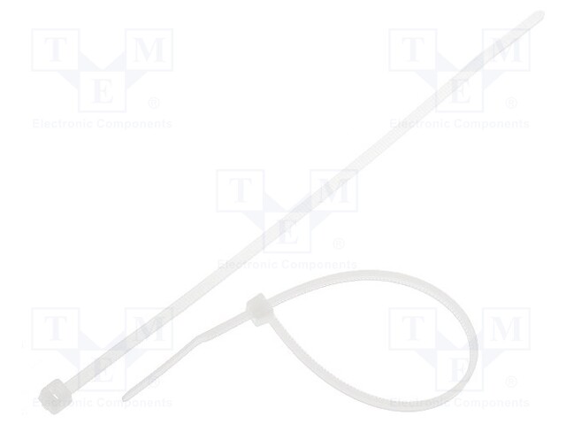 Cable tie; L: 140mm; W: 2.5mm; polyamide; 80N; natural; Ømax: 35mm