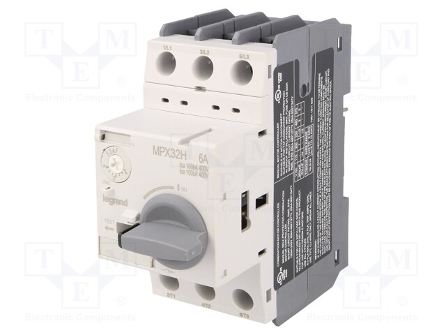 Motor breaker; 2.2kW; 230÷690VAC; DIN; Overcurrent release: 4÷6A