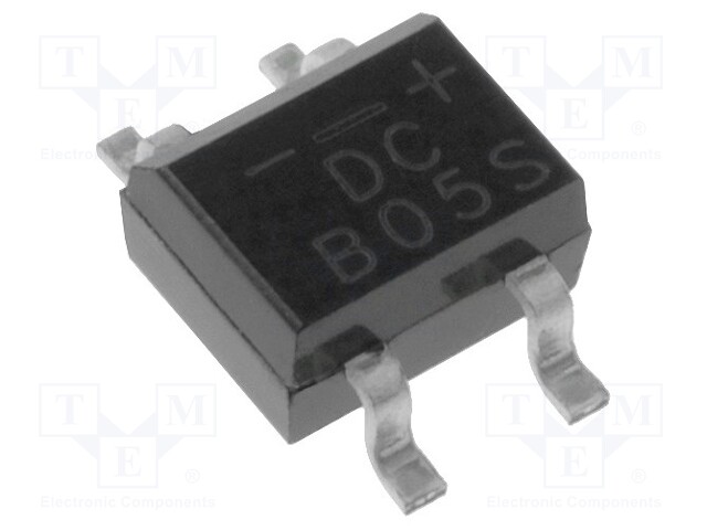 Single-phase bridge rectifier; Urmax: 50V; If: 0.5A; Ifsm: 30A