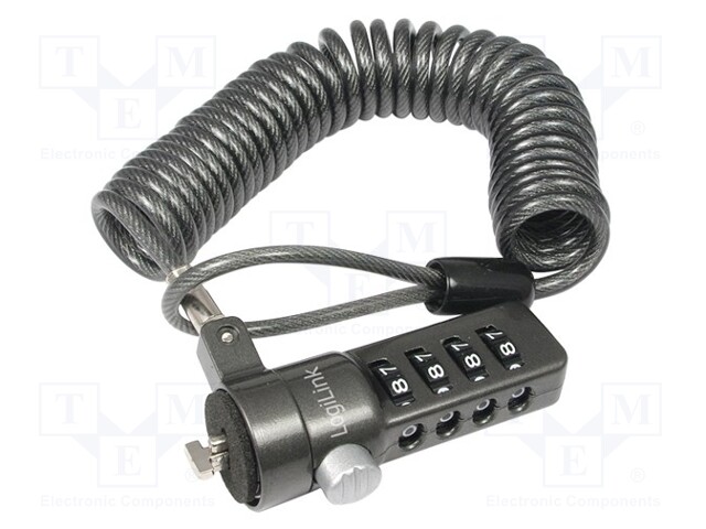 Security wire; black; Features: cipher security; 1.8m