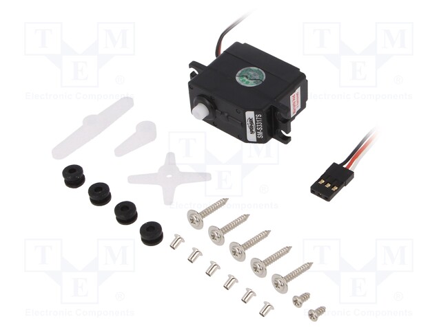 Motor: servo; 4.8÷6VDC; mini; analogue; 23.7g; 31.3x16.5x28.6mm