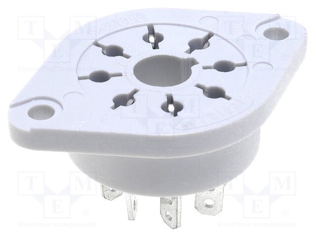 Socket; PIN: 8; 10A; 250VAC; Mounting: on panel; Series: R15; octal