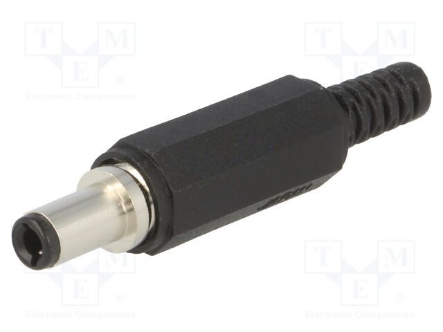 Plug; DC supply; female; 5,5/2,5mm; with strain relief; for cable