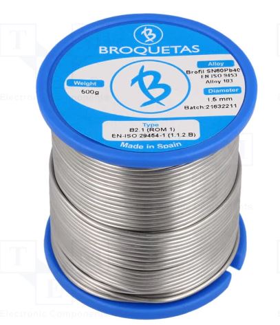 Soldering wire; Sn60Pb40; 1mm; 1000g; lead-based; Package: reel