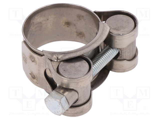 T-bolt clamp; W: 18mm; Clamping: 23÷25mm; chrome steel AISI 430