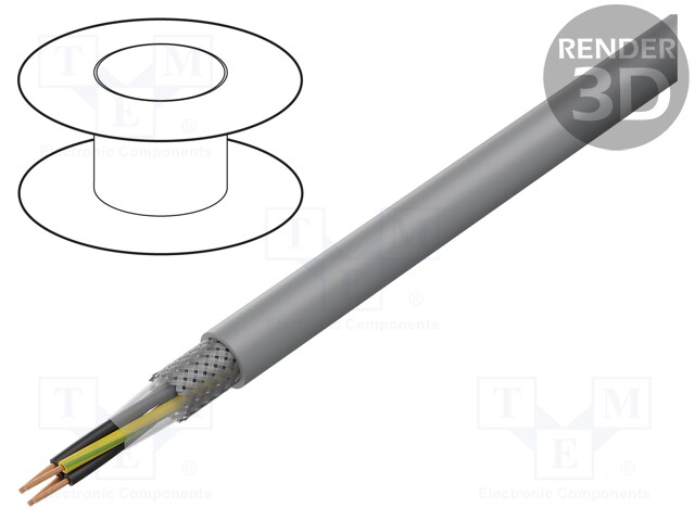 Wire; ÖLFLEX® CLASSIC 135 CH; 3G0,75mm2; FRNC; grey; 300V,500V