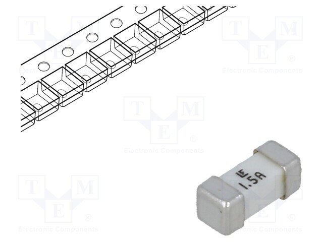 Fuse: fuse; ultra rapid; 1.5A; 125VAC; SMD; ceramic; Case: 2410; 453