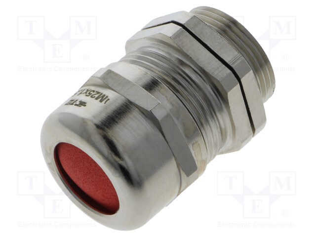 Cable gland; with long thread; M25; 1.5; IP68; Mat: brass; Entrelec