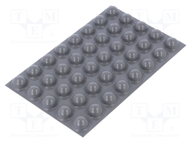 Self-adhesive foot; H: 7.9mm; grey; polyurethane; Dim: 16x16mm