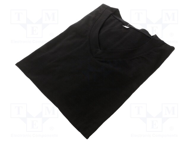 T-shirt; ESD; XL; IEC 61340; cotton,polyester,carbon fiber; black