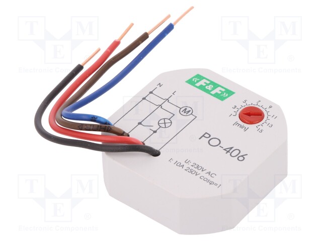 Timer; 10A; 230VAC; Operation modes: lagged-pulse time relays