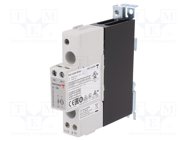 Relay: solid state; Ucntrl: 3÷32VDC; 20A; 24÷240VAC; DIN,panel