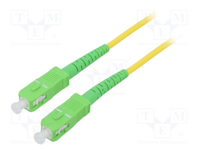 Fiber patch cord; OS2; SC/APC,both sides; 0.5m; LSZH; yellow