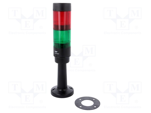 Signaller: signalling column; LED; red/green; Usup: 24VDC; IP65
