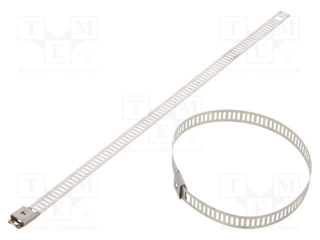 Cable tie; L: 200mm; W: 7mm; acid resistant steel AISI 316; 445N