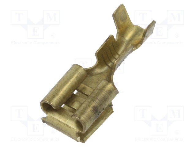 Terminal: flat; 6.3mm; 0.8mm; female/male; 1÷2.5mm2; crimped; brass