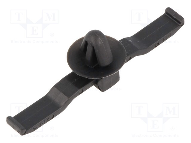 Snap handle; UL94V-2; black; Panel thick: max.1.2mm; Ht: 7.7mm