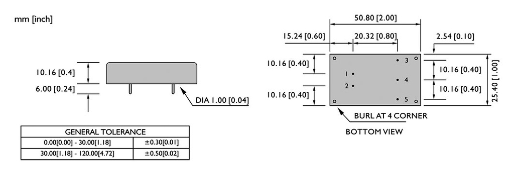 Converter: DC/DC; 5W; Uin: 18÷75VDC; Uout: 5VDC; Uout2: -5VDC; IDD05U