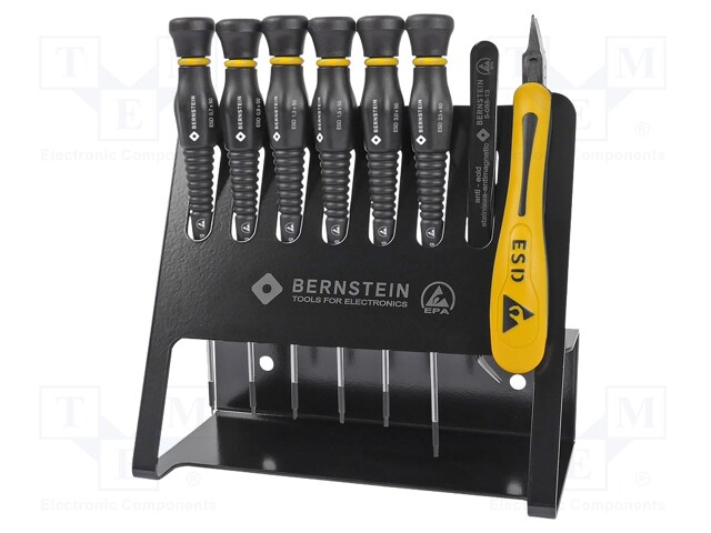 Kit: screwdrivers; Pcs: 8; ESD