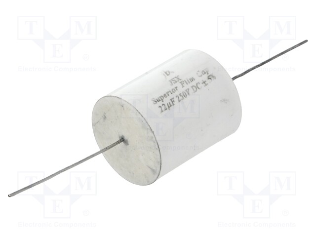 Capacitor: polypropylene; 22uF; 250VDC; ±5%; Ø33.5x46mm; -55÷85°C