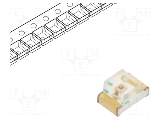 LED; SMD; 0805; red; 10÷22mcd; 2x1.25x1.1mm; 140°; 1.75÷2.2V; 2mA