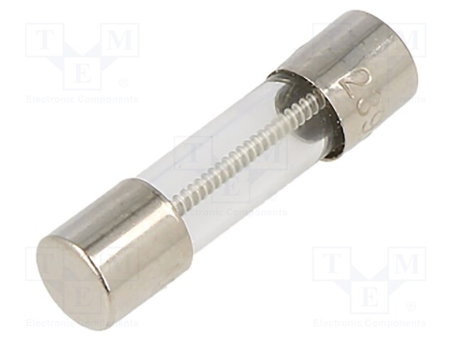 Fuse: fuse; time-lag; 3A; 250VAC; cylindrical,glass; 5x20mm; brass