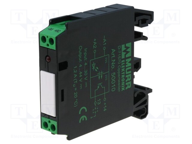 Relay: interface; Ucntrl: 4÷30VDC; 500mA; transistor; Mounting: DIN