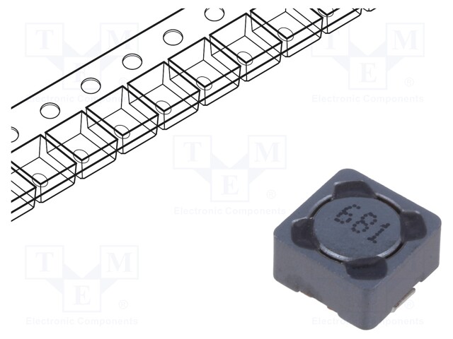 Inductor: wire; SMD; 680uH; 220mA; 4.63Ω; 7.3x7.3x4.5mm; ±20%