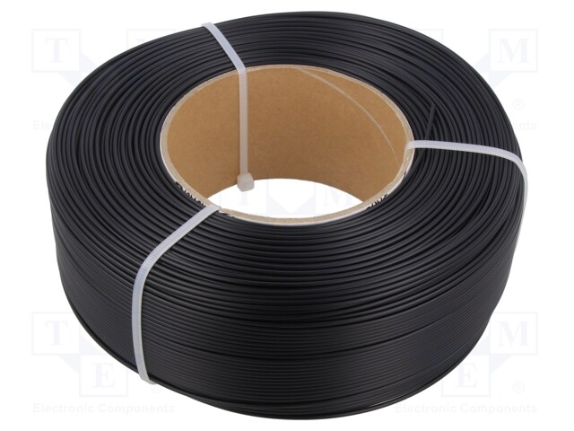 Filament: ABS+; 1.75mm; black; 230÷270°C; 1kg; Table temp: 80÷110°C