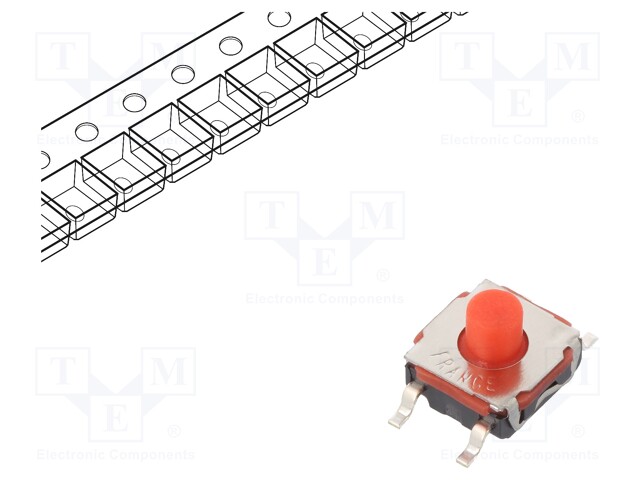 Microswitch TACT; SPST-NO; Pos: 2; 0.05A/32VDC; SMT; none; 1.45N