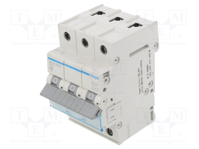 Circuit breaker; 230/400VAC; Inom: 50A; Poles: 3; DIN; Charact: C