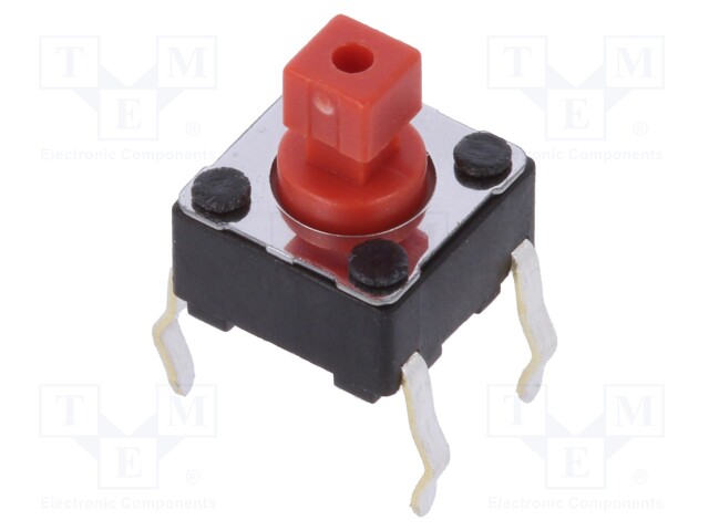 Microswitch TACT; SPST; Pos: 2; 0.05A/12VDC; THT; 2.6N; 6x6x3.5mm