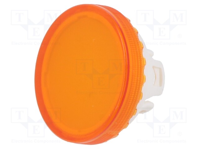 Actuator lens; 22mm; 84; Colour: orange transparent; Mat: plastic