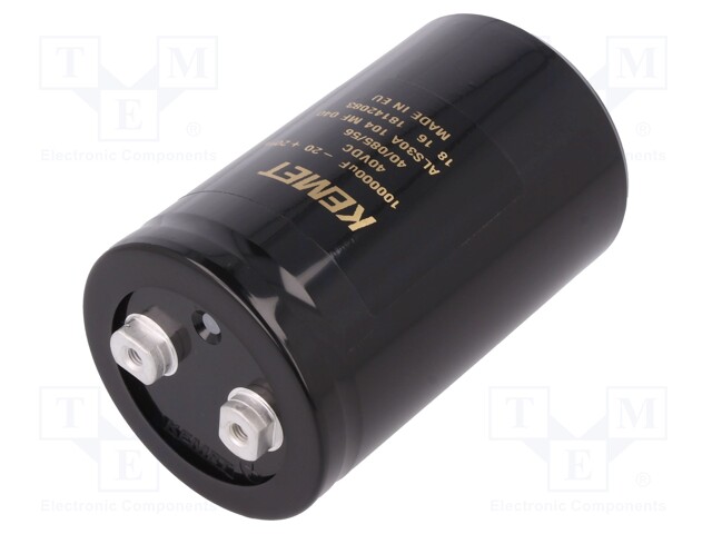 Capacitor: electrolytic; 100000uF; 40VDC; Leads: screw; ESR: 7mΩ