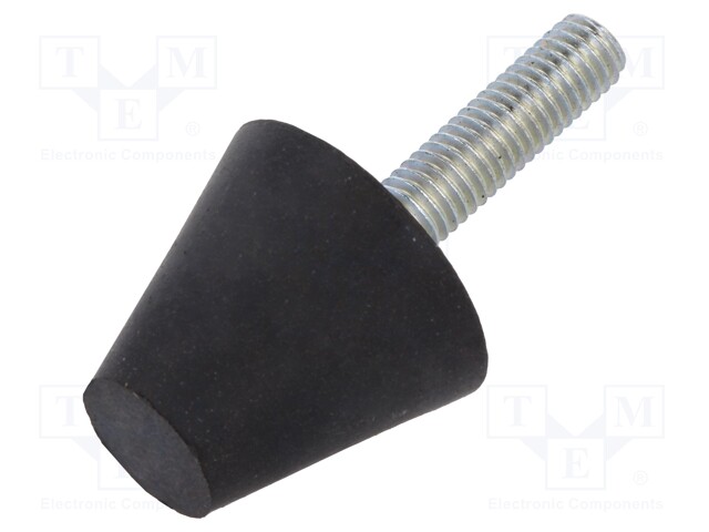 Vibroisolation foot; Ø: 20mm; Shore hardness: 55±5; 407N; 96N/mm