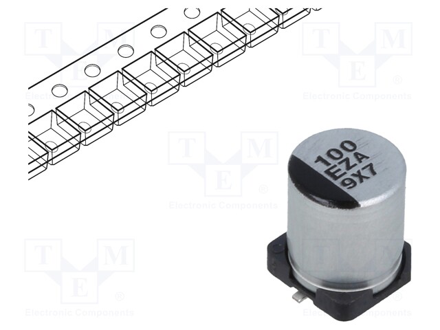 Capacitor: hybrid; 100uF; 25VDC; ESR: 30mΩ; ZA; SMD; ±20%; -55÷105°C