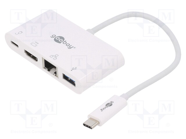 Adapter; HDMI 1.4,USB 3.0; 0.15m; white; 60W