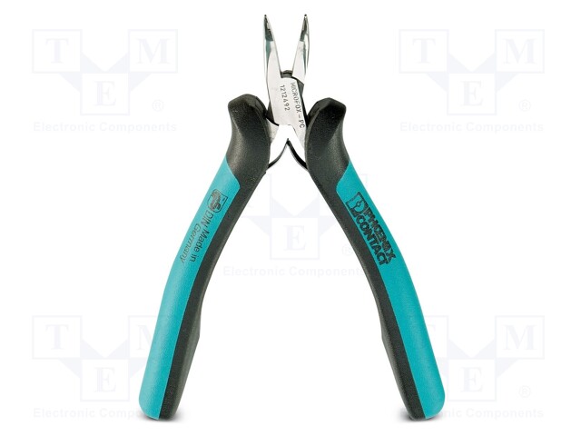 Pliers; curved,half-rounded nose; 120mm