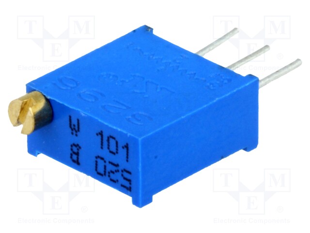 Potentiometer: mounting; multiturn; 100Ω; 500mW; THT; ±10%; linear