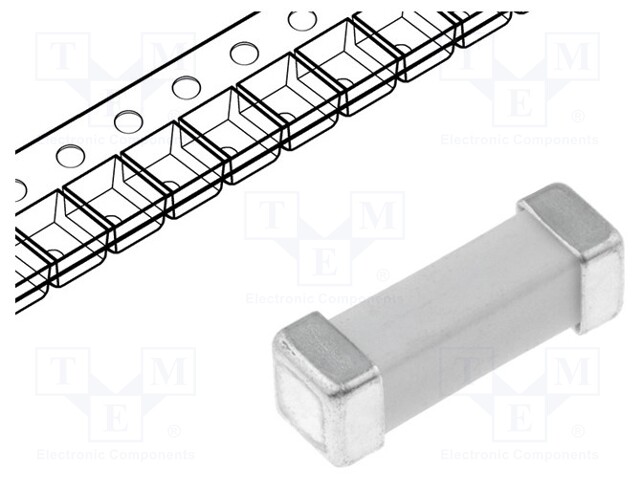 Fuse: fuse; time-lag; 1.25A; 600VAC; SMD; ceramic; 10,1x3,12x3,12mm