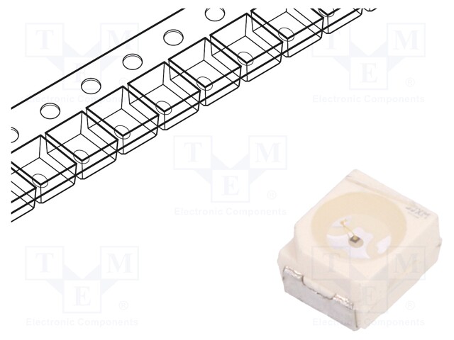 LED; SMD; 3528,PLCC2; green; 2.24÷9mcd; 3.4x3x2.1mm; 120°; 1.7÷2.2V