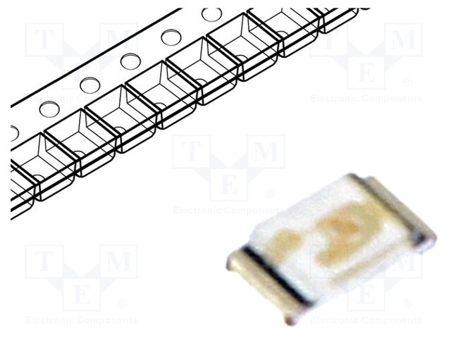 LED; SMD; 0603; blue; 11.2÷45mcd; 1.6x0.8x0.35mm; 130°; 2.65÷3.05V