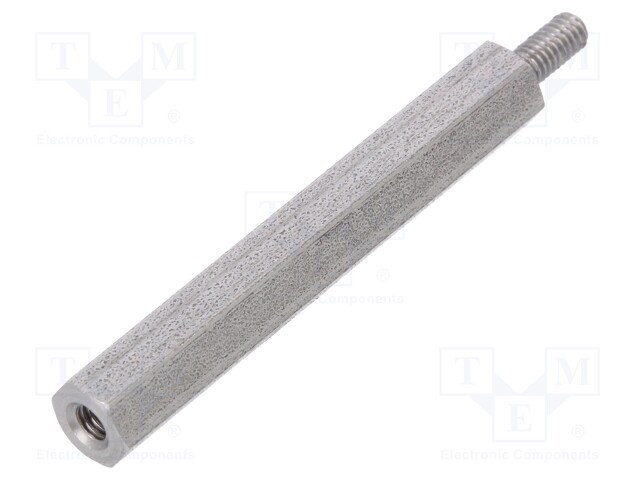 Screwed spacer sleeve; Int.thread: M2,5; 35mm; Ext.thread: M2,5